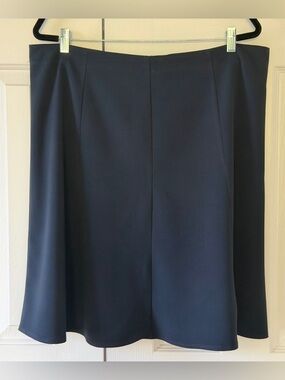 Stretch Finity Studio Black A-Line Skirt Size 18 Hidden Zipper Career